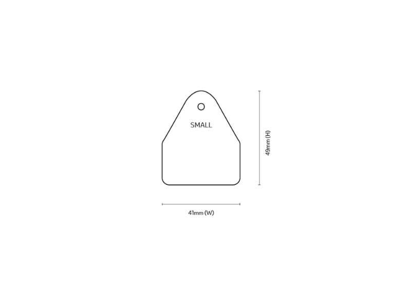 Visual Tag - Small Female - Product Dimensions