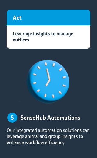 SenseHub Automations - Our integrated automation solutions can leverage animal and group insights to enhance workflow efficiency